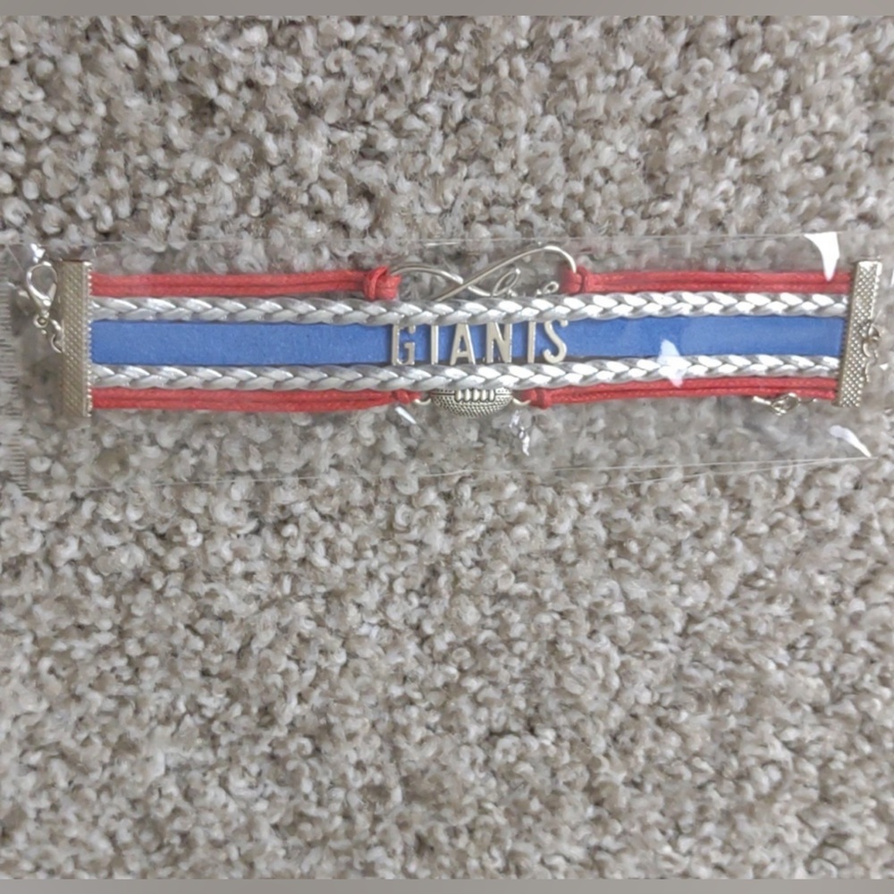 Giants NFL Team Bracelet Adjustable Chain NIP